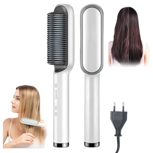 ✨ Cepillo Alisador Eléctrico🔥 | ¡Dile adiós al frizz en minutos! 💁‍♀️💨